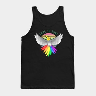 Love is Love - Rainbow Cockatiel Doodle Tank Top